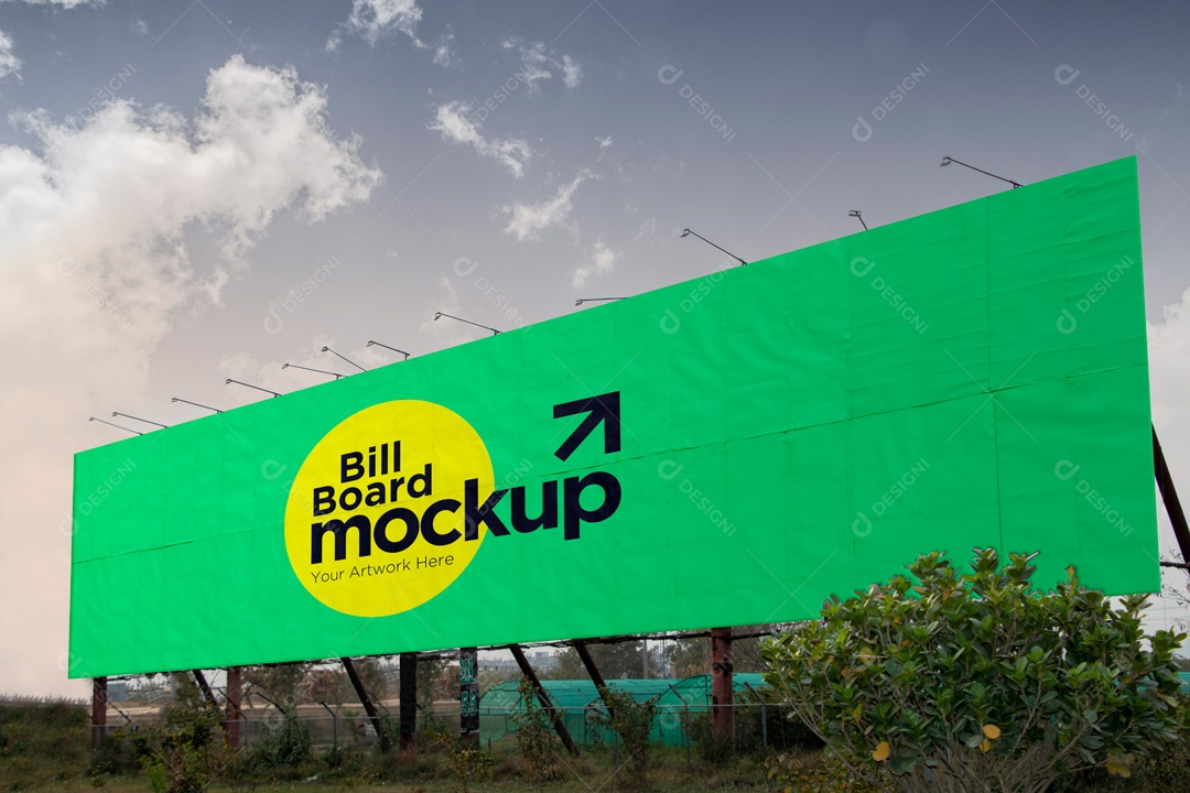 Mockup Placa De Outdoor PSD Editável