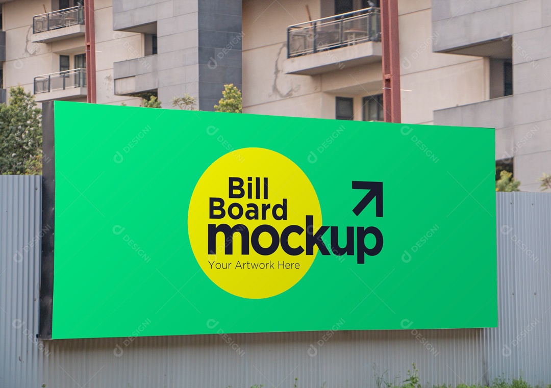 Mockup Placa De Outdoor PSD Editável