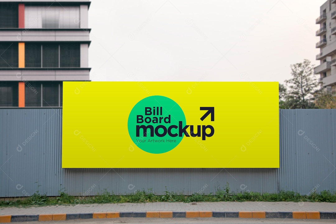 Mockup Placa De Outdoor PSD Editável