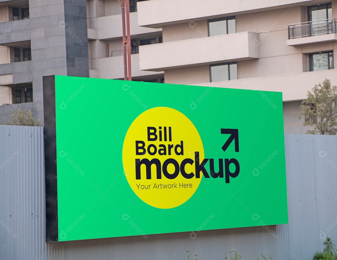 Mockup Placa De Outdoor PSD Editável