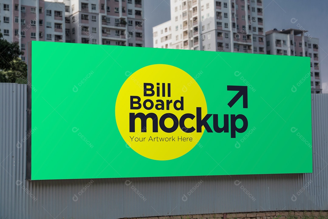 Mockup Placa De Outdoor PSD Editável