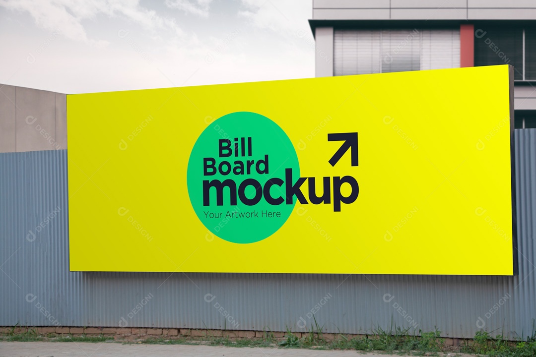 Mockup Placa De Outdoor PSD Editável