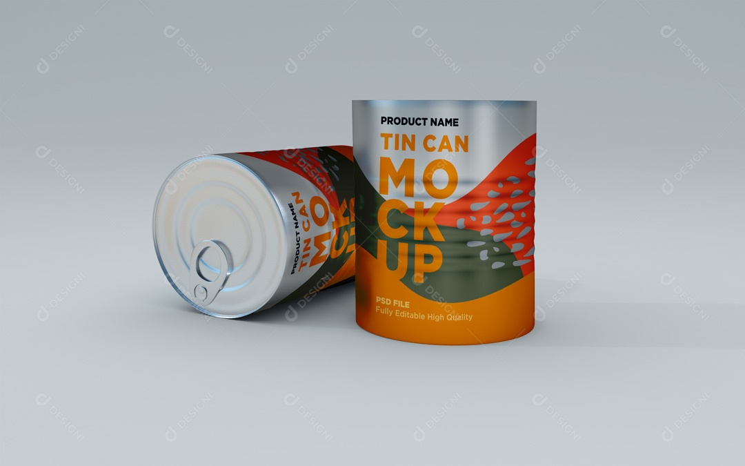 Mockup De Latas PSD Editável