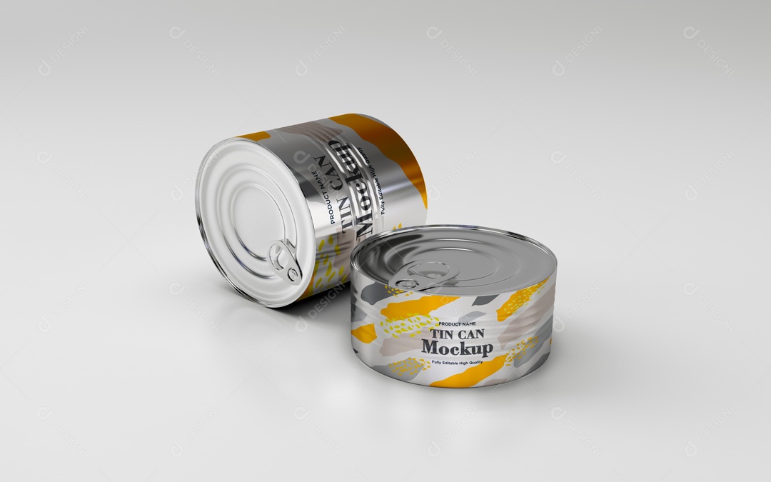 Mockup De Latas PSD Editável