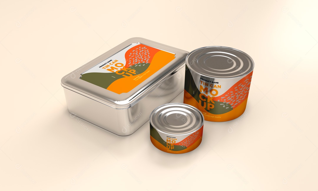 Mockup De Latas PSD Editável