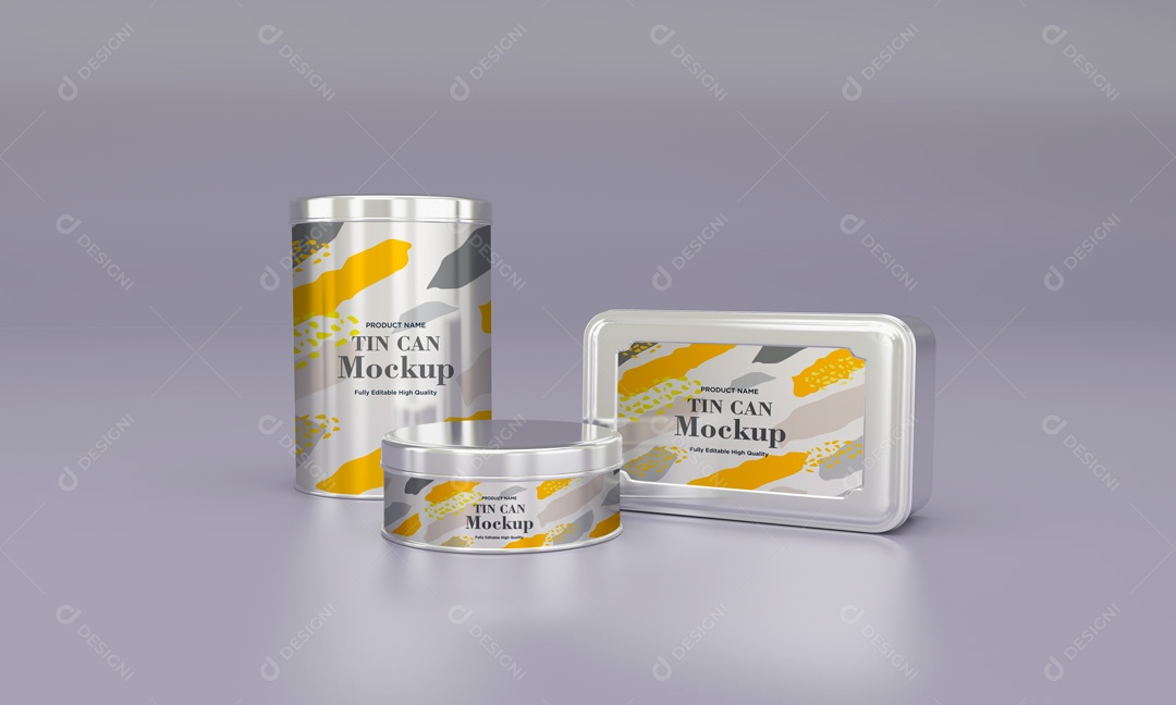 Mockup Latas PSD Editável