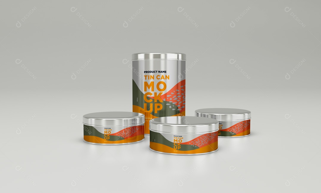 Latas Mockup PSD Editável