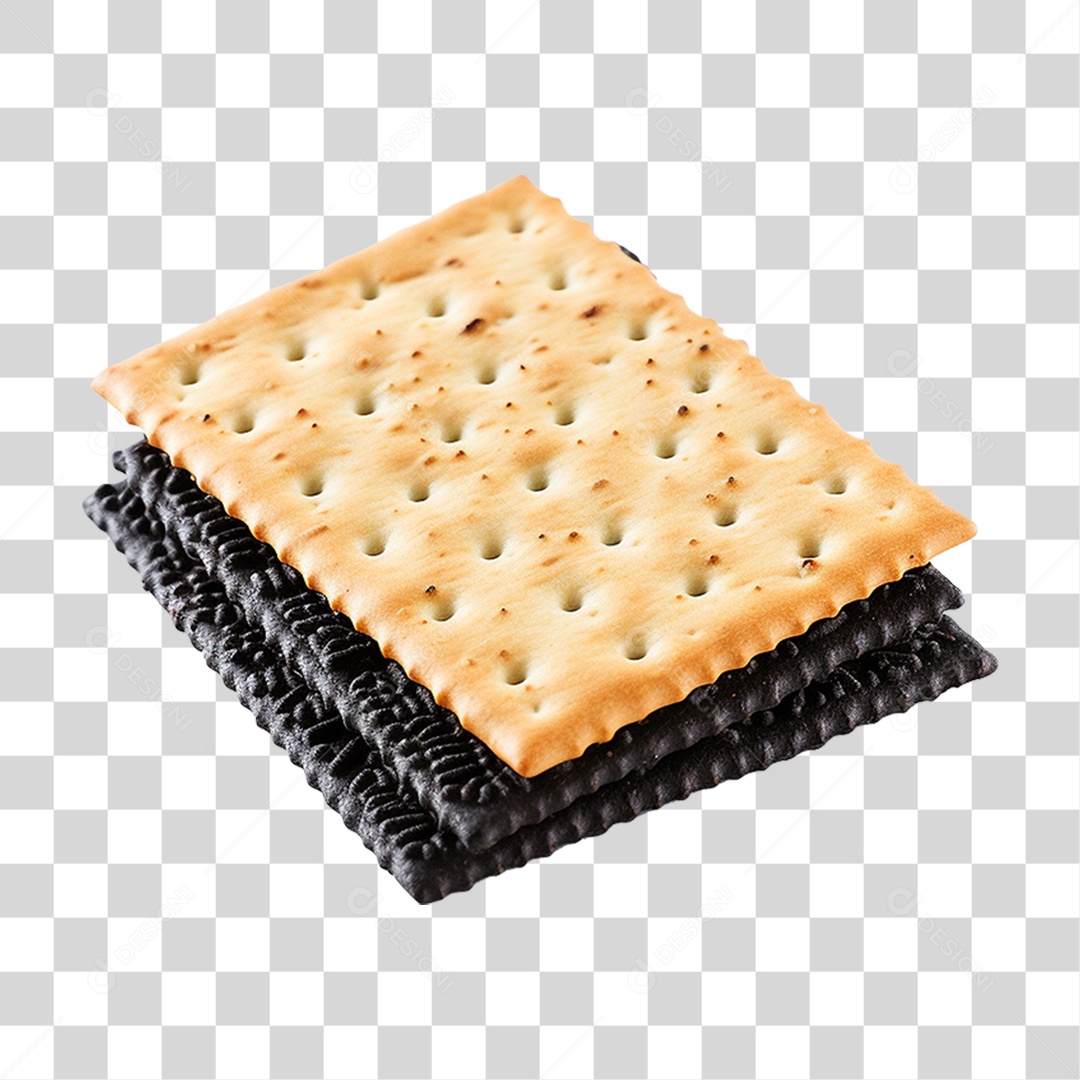 Biscoito Bolacha Cracker Preta PNG Transparente