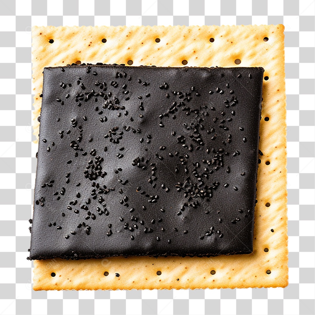 Biscoito Bolacha Cracker Preta PNG Transparente