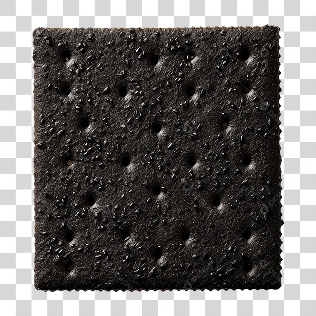 Biscoito Bolacha Cracker Preta PNG Transparente