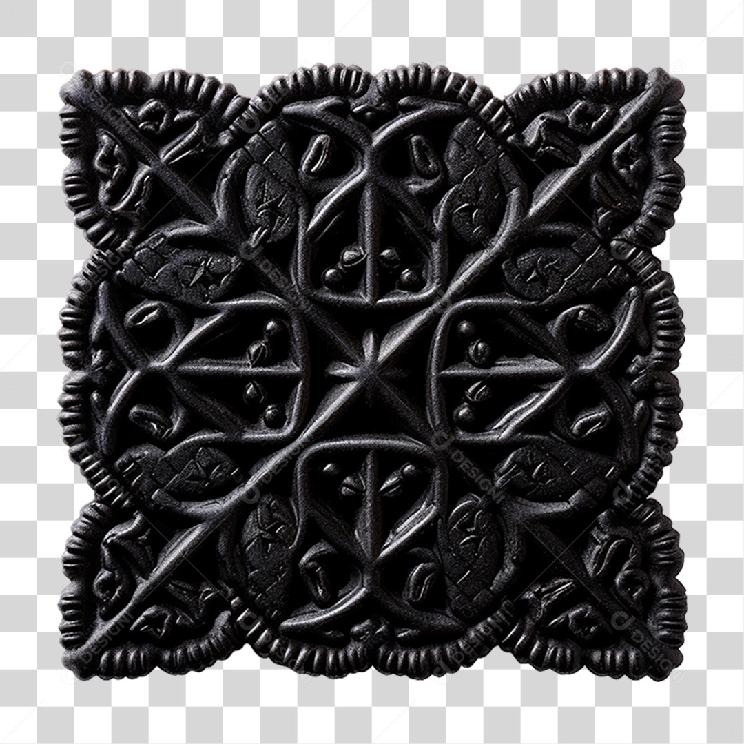 Biscoito Bolacha Cracker Preta PNG Transparente