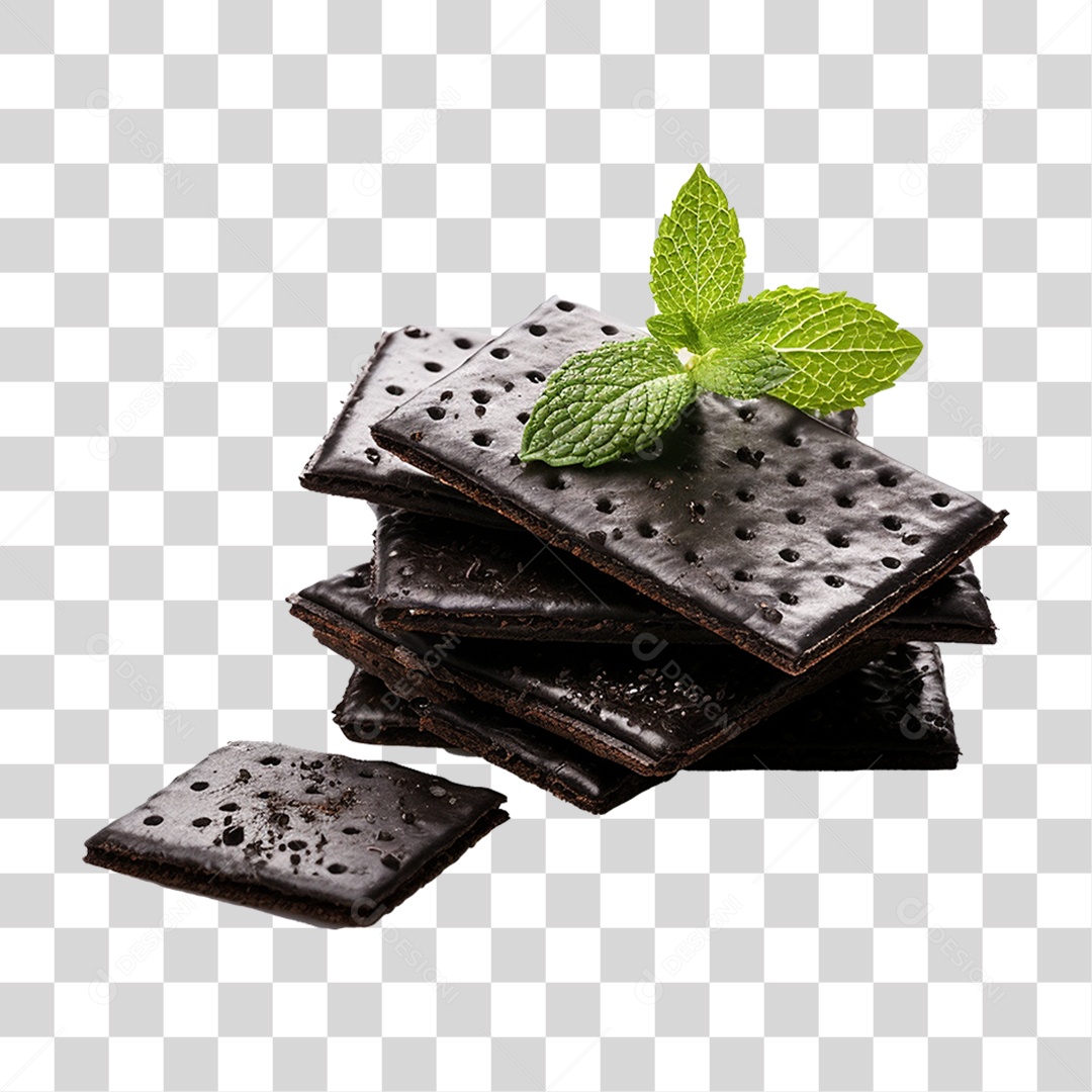 Biscoito Bolacha Cracker Preta PNG Transparente