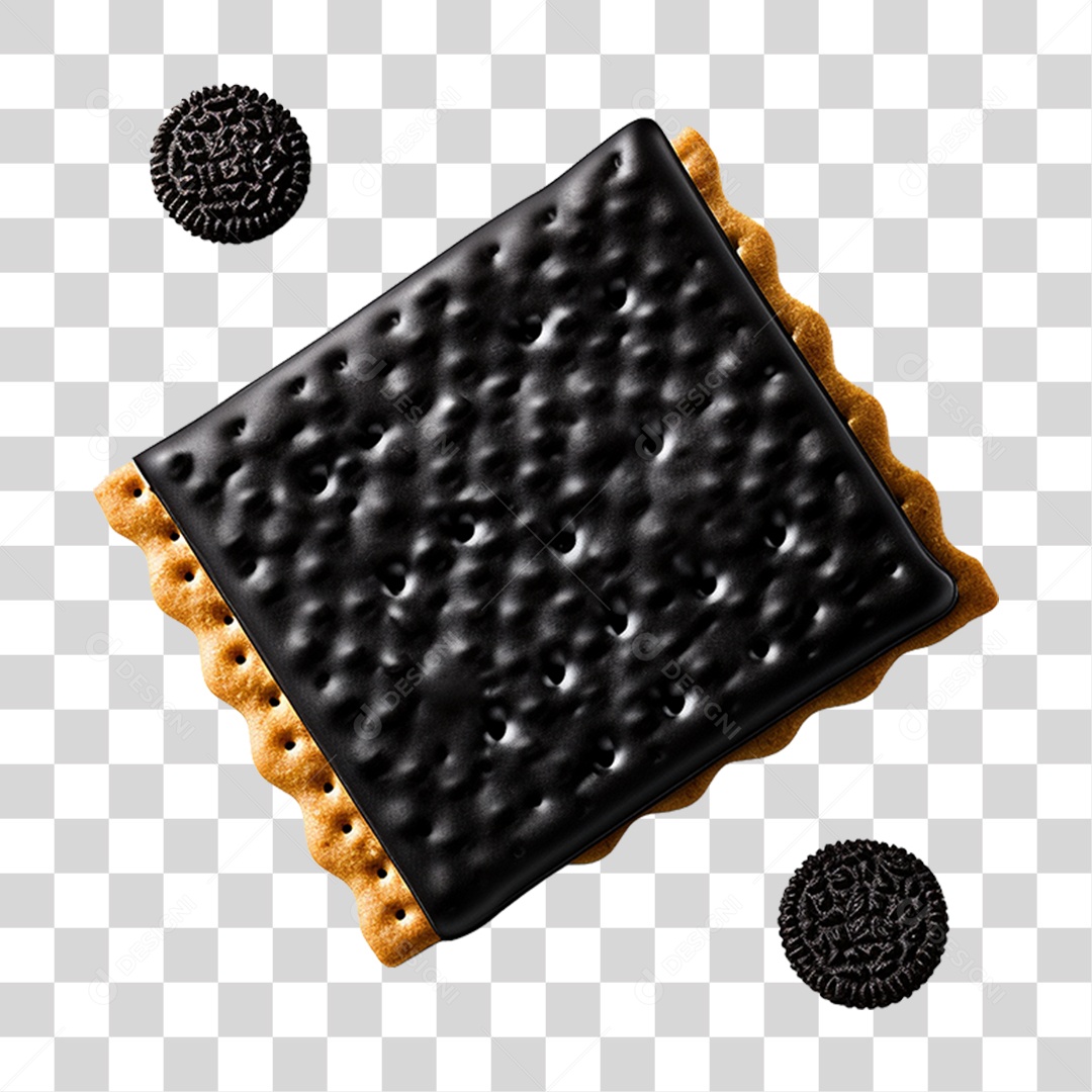 Biscoito Bolacha Cracker Preta PNG Transparente