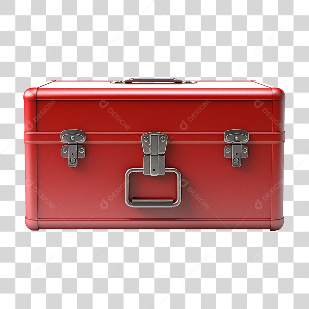 Caixa Vermelha de Metal PNG Transparente