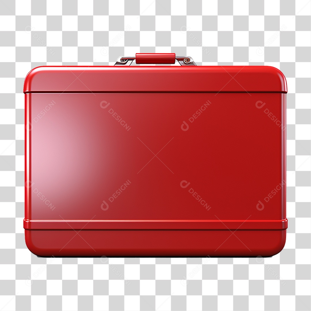 Caixa Vermelha de Metal PNG Transparente