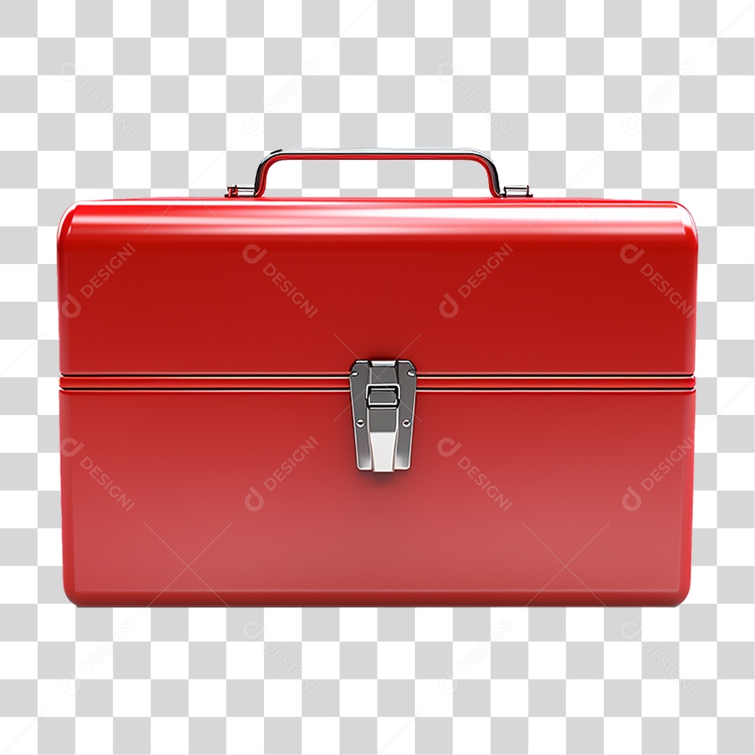 Caixa Vermelha de Metal PNG Transparente