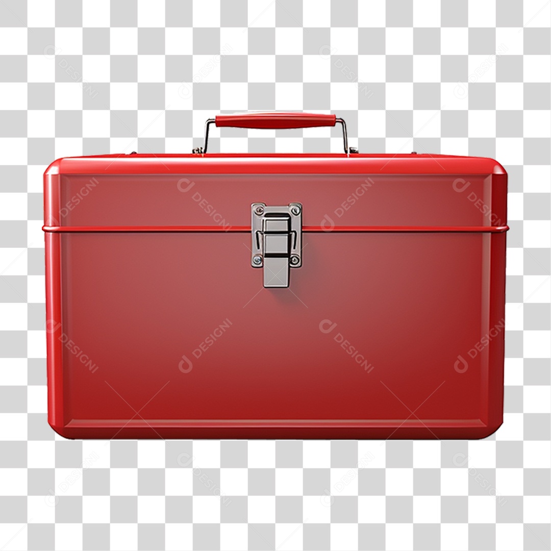 Caixa Vermelha de Metal PNG Transparente