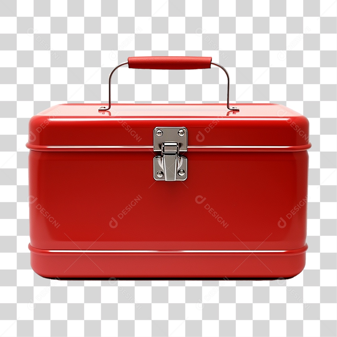 Caixa Vermelha de Metal PNG Transparente