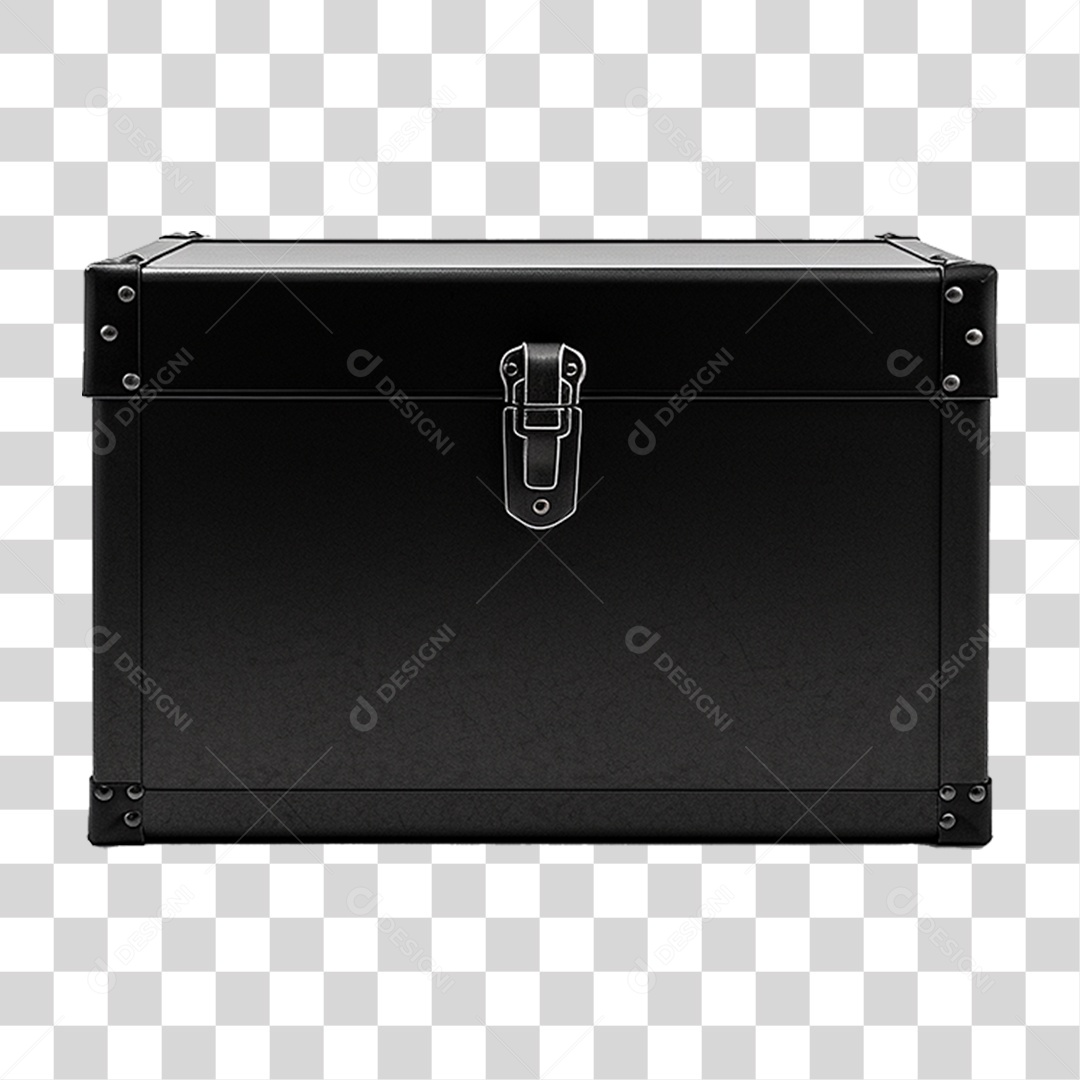 Caixa Preta de Metal PNG Transparente