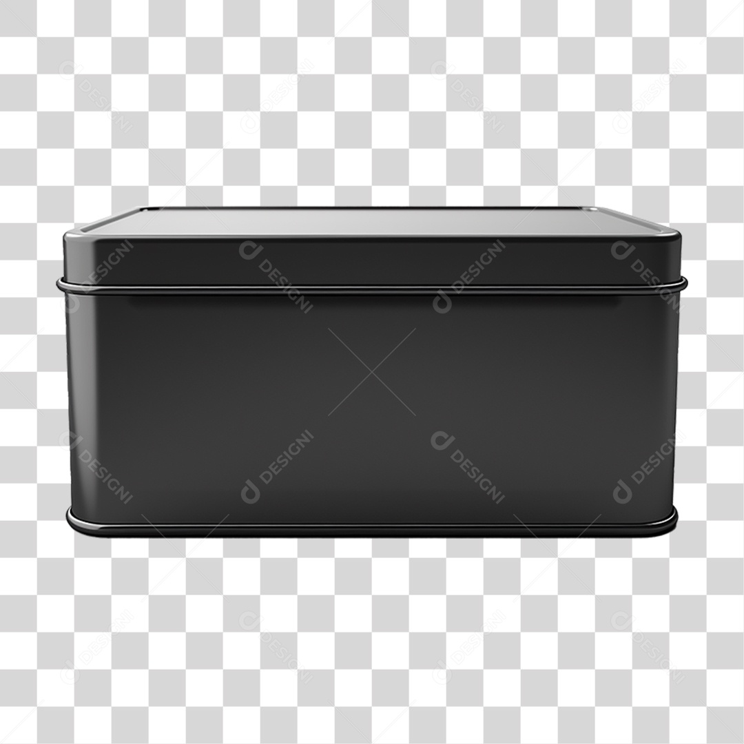 Caixa Preta de Metal PNG Transparente