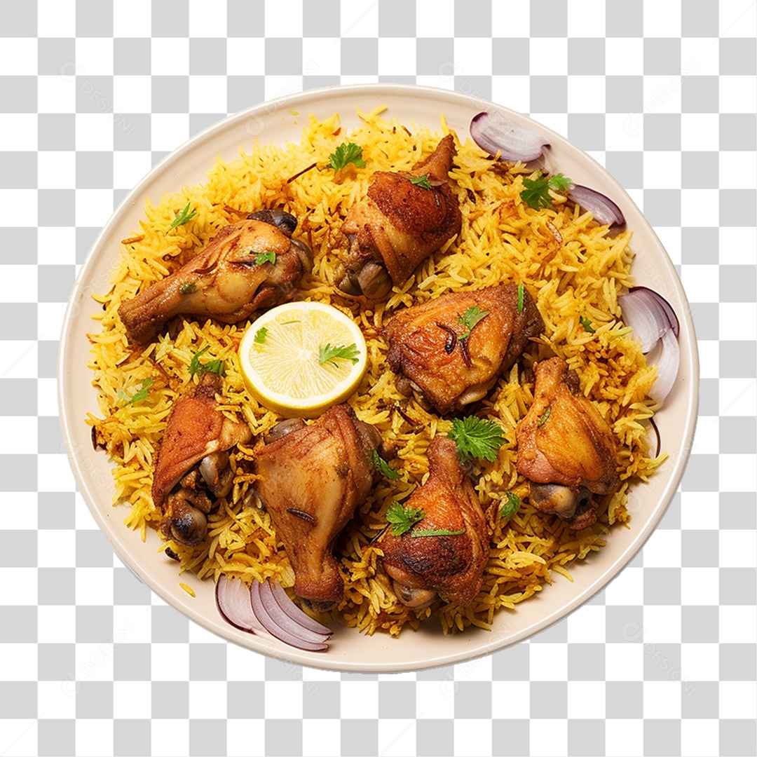 Biriyani de Frango PNG Transparente