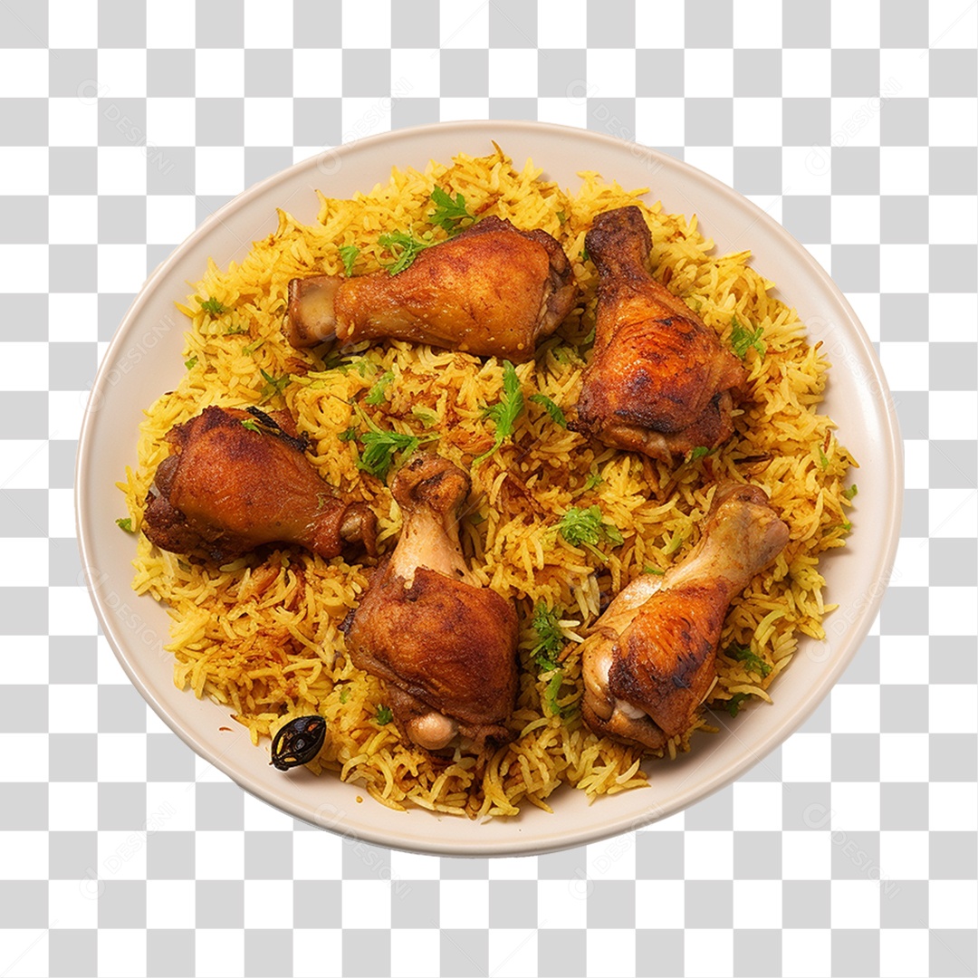 Biriyani de Frango PNG Transparente