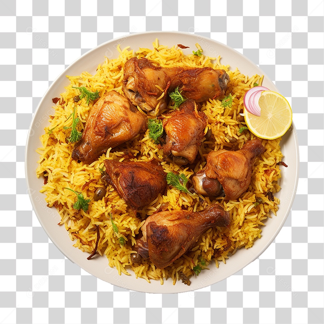Biriyani de Frango PNG Transparente