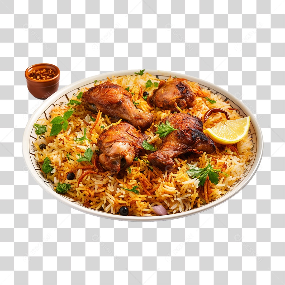Biriyani de Frango PNG Transparente