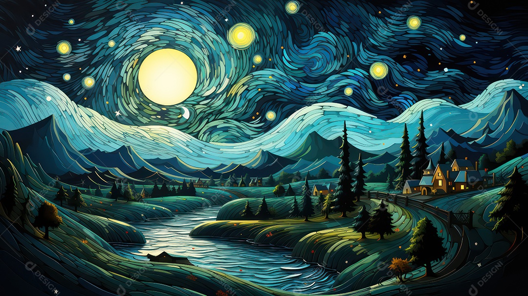 Noite estrelada fundo islâmico.