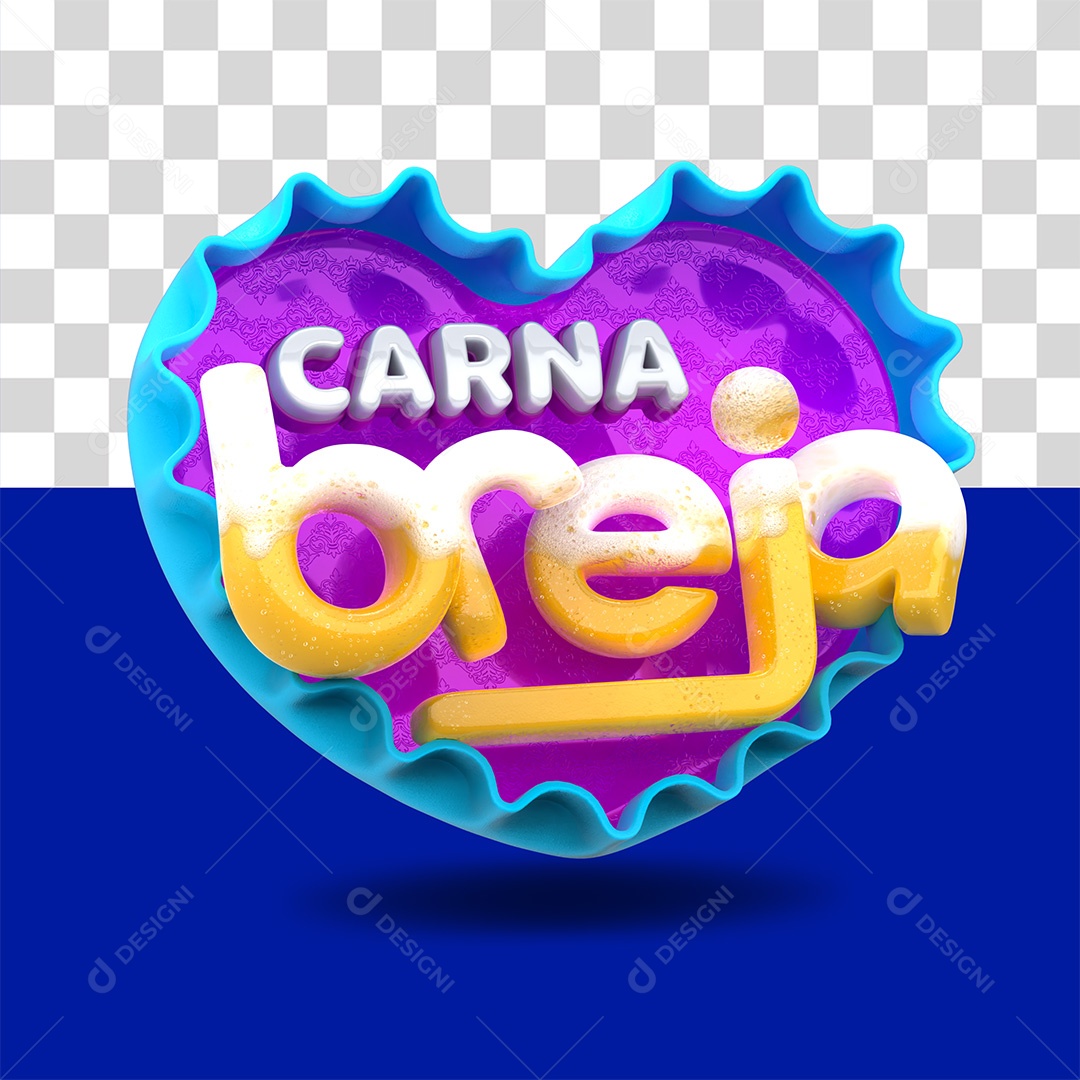 Carna Breja Selo 3D Colorido para Composição PSD