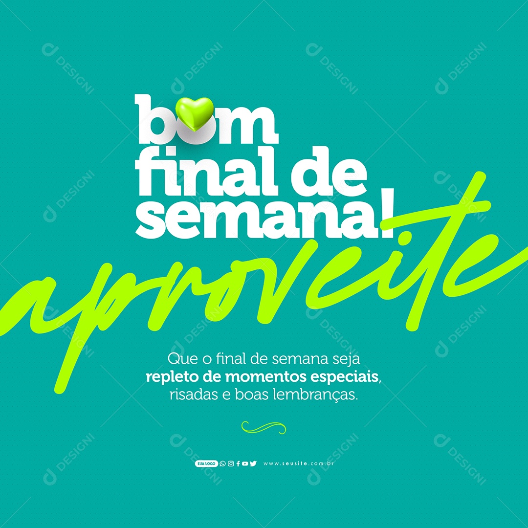 Social Media Feed Bom Final De Semana Aproveite PSD Editável