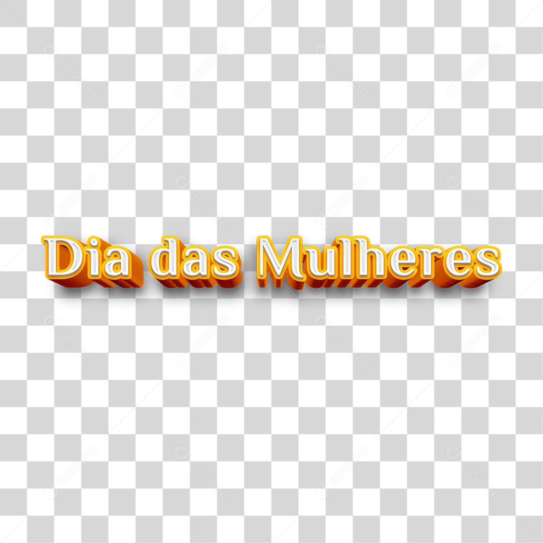 Texto 3D Dia das Mulheres PNG Transparente