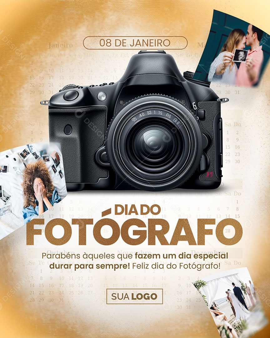 Dia Do Fotógrafo 08 De Janeiro Social Media PSD Editável