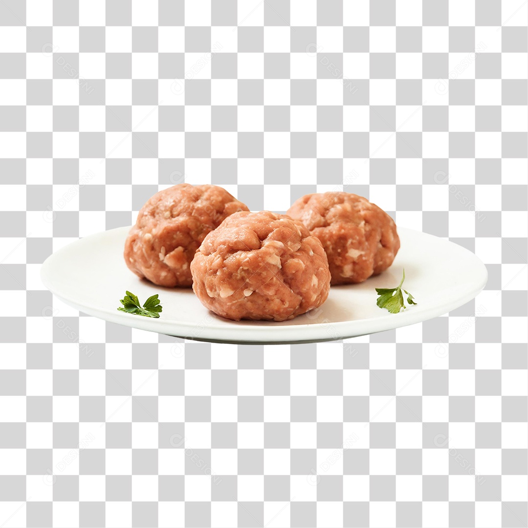 Almôndegas Cruas PNG Transparente