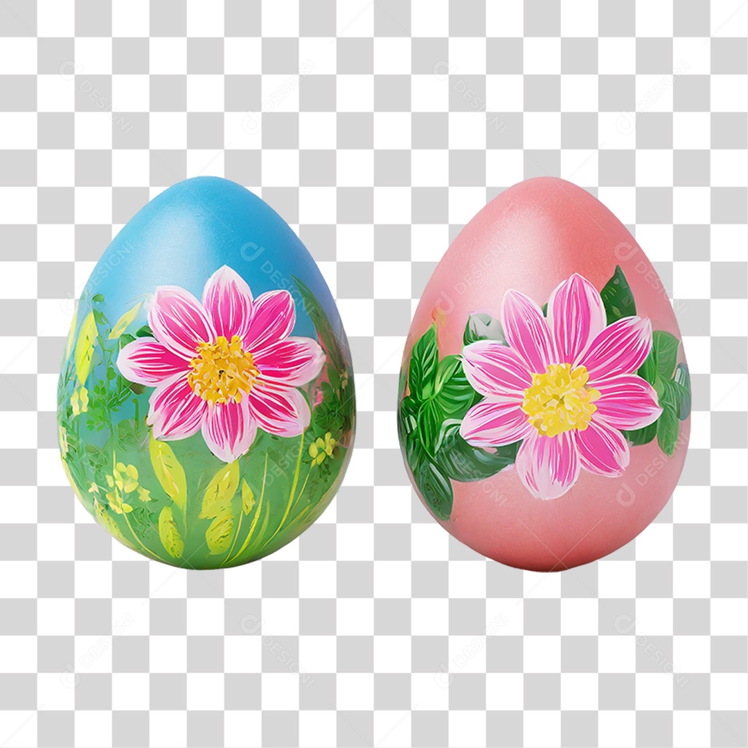 Ovos da Páscoa Coloridos PNG Transparente