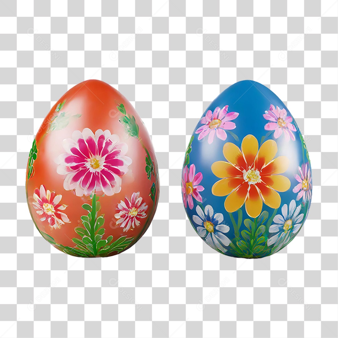 Ovos da Páscoa Coloridos PNG Transparente