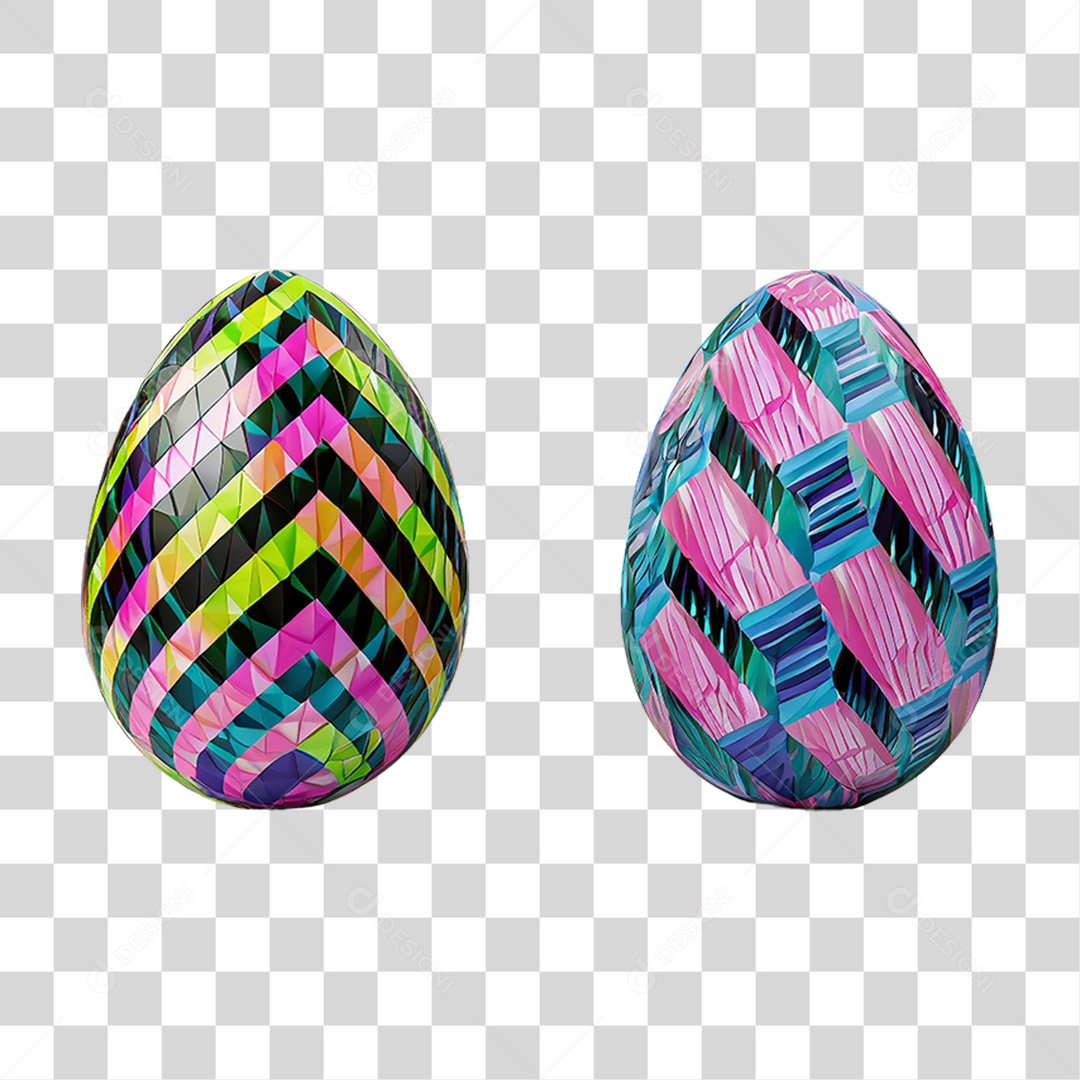 Ovos da Páscoa Coloridos PNG Transparente