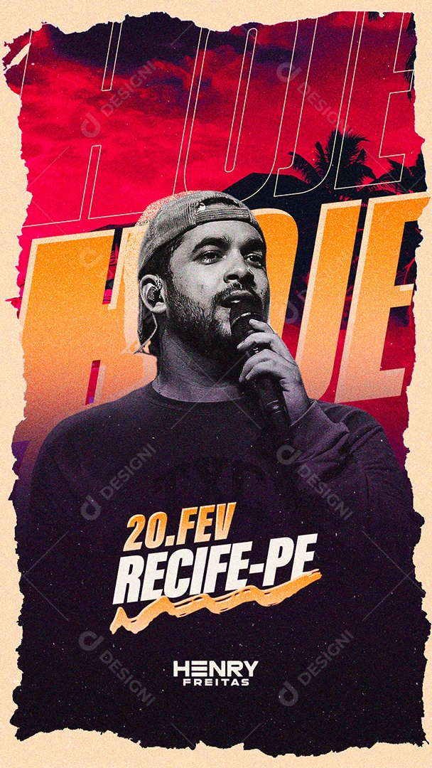 Story Flyer Hoje Henry Freitas Social Media PSD Editável
