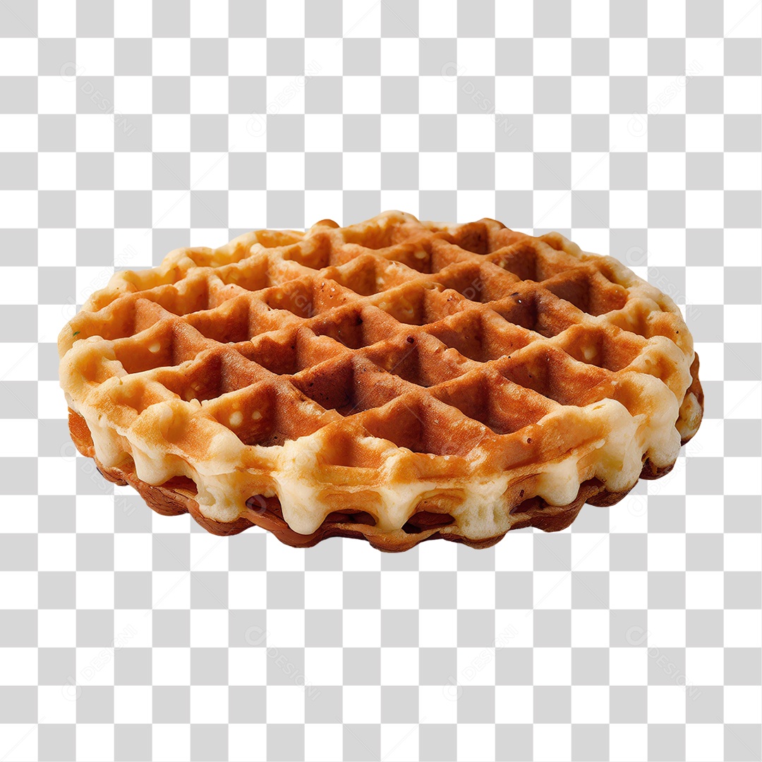 Waffle Redondo Massa PNG Transparente