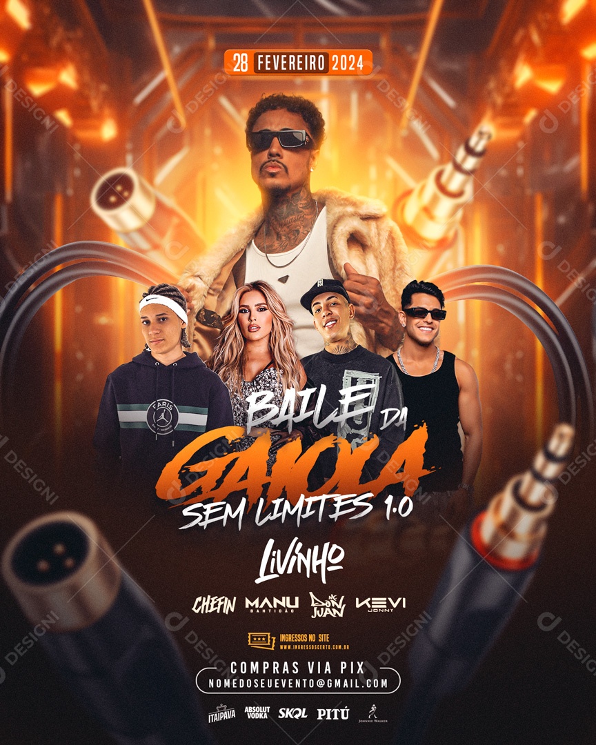 Flyer Story Baile Da Gaiola Sem Limites Social Media PSD Editável