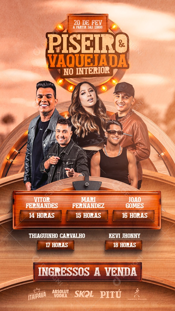 Story Flyer Piseiro Vaquejada No Interior PSD Editável