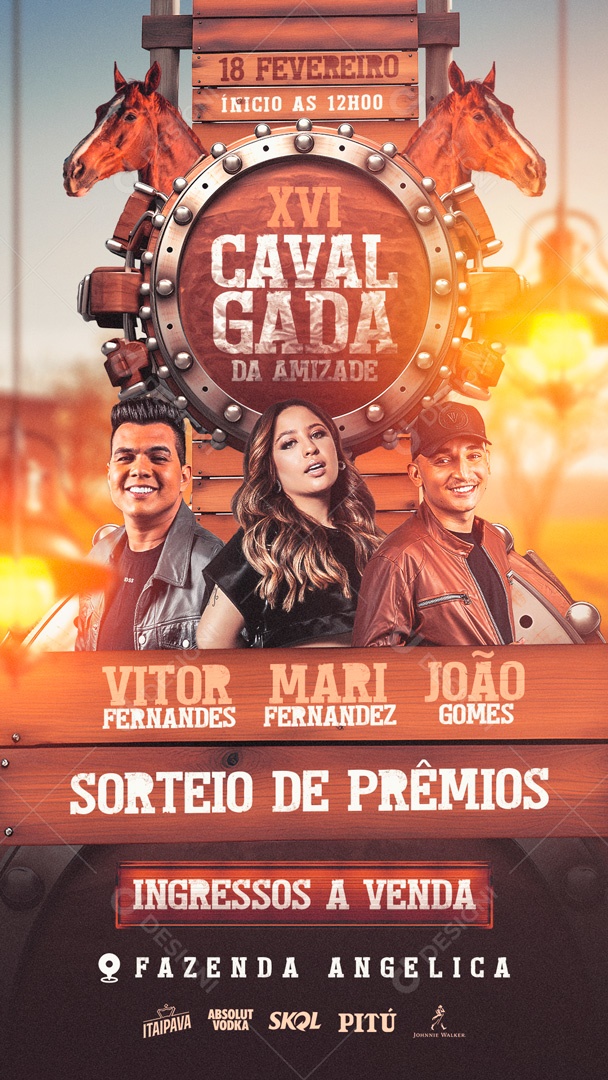 Flyer Story XVI Cavalgada Da Amizade PSD Editável