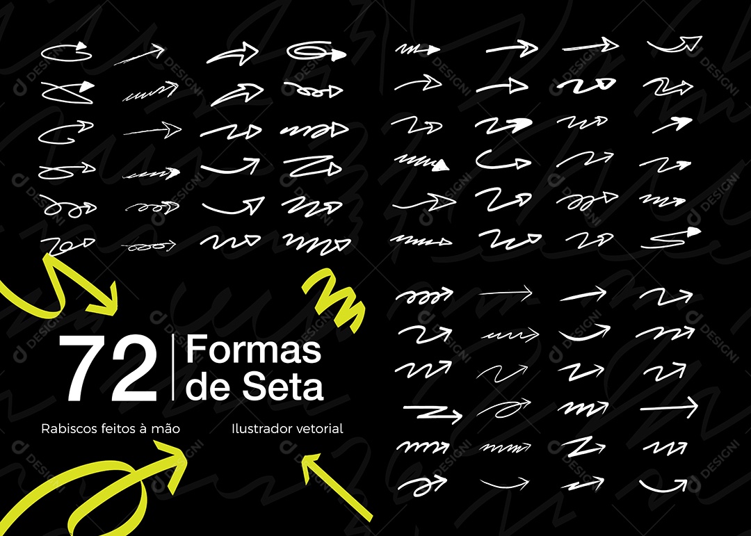 Conjunto de 72 Formas de Setas Vetor EPS
