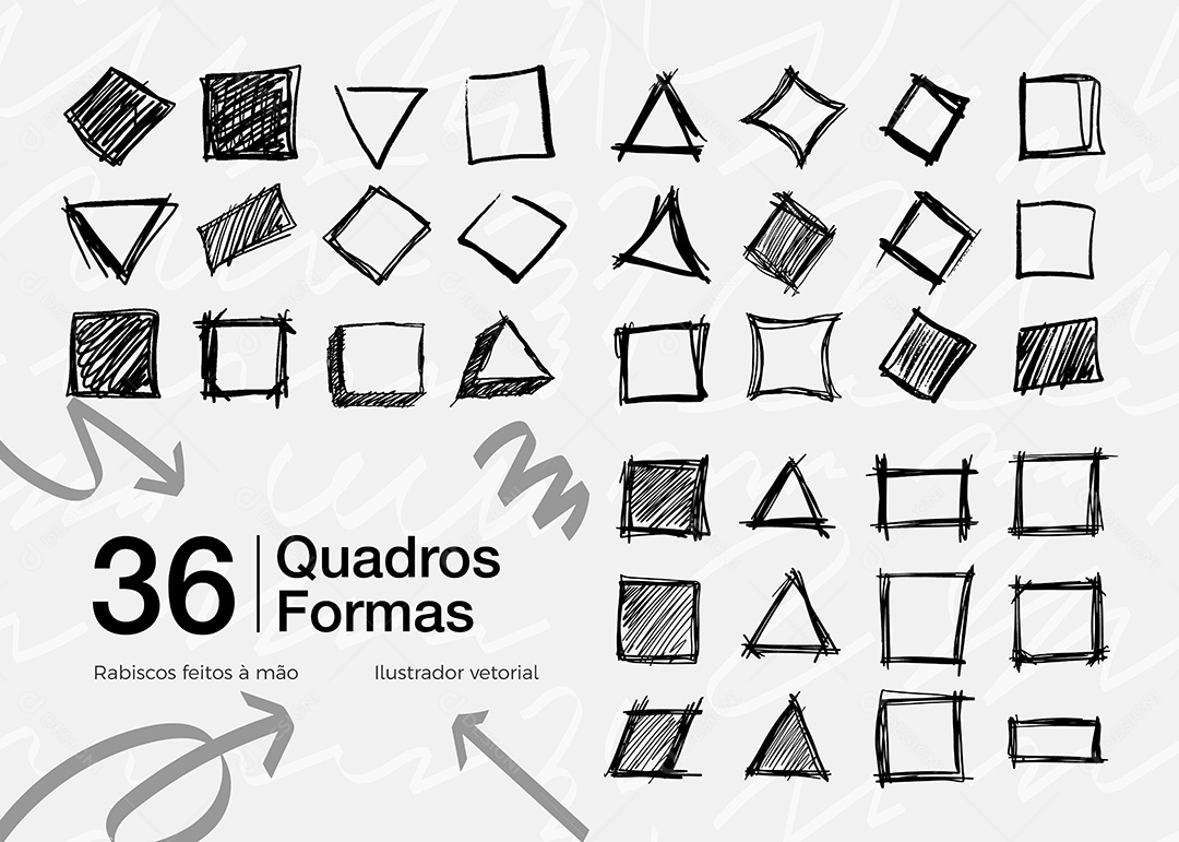 Conjunto de 36 Quadros e Formas Vetor EPS