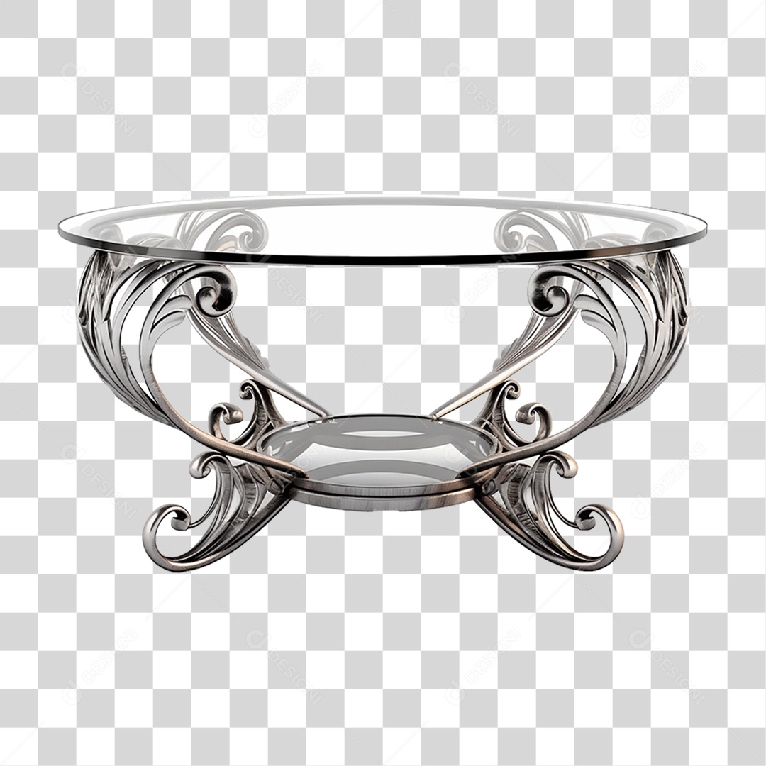 Mesa de Vidro PNG Transparente