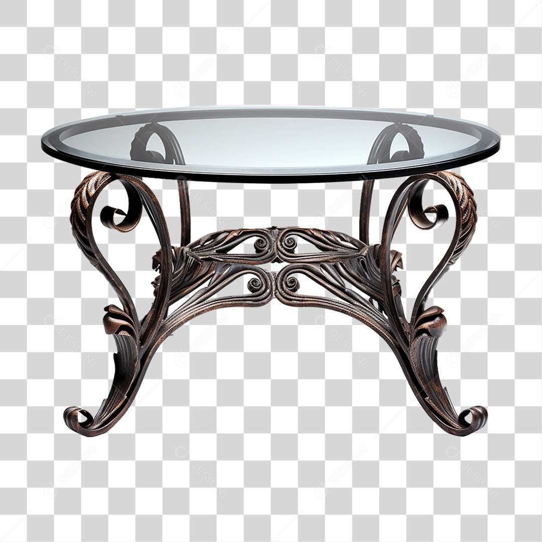 Mesa de Vidro PNG Transparente