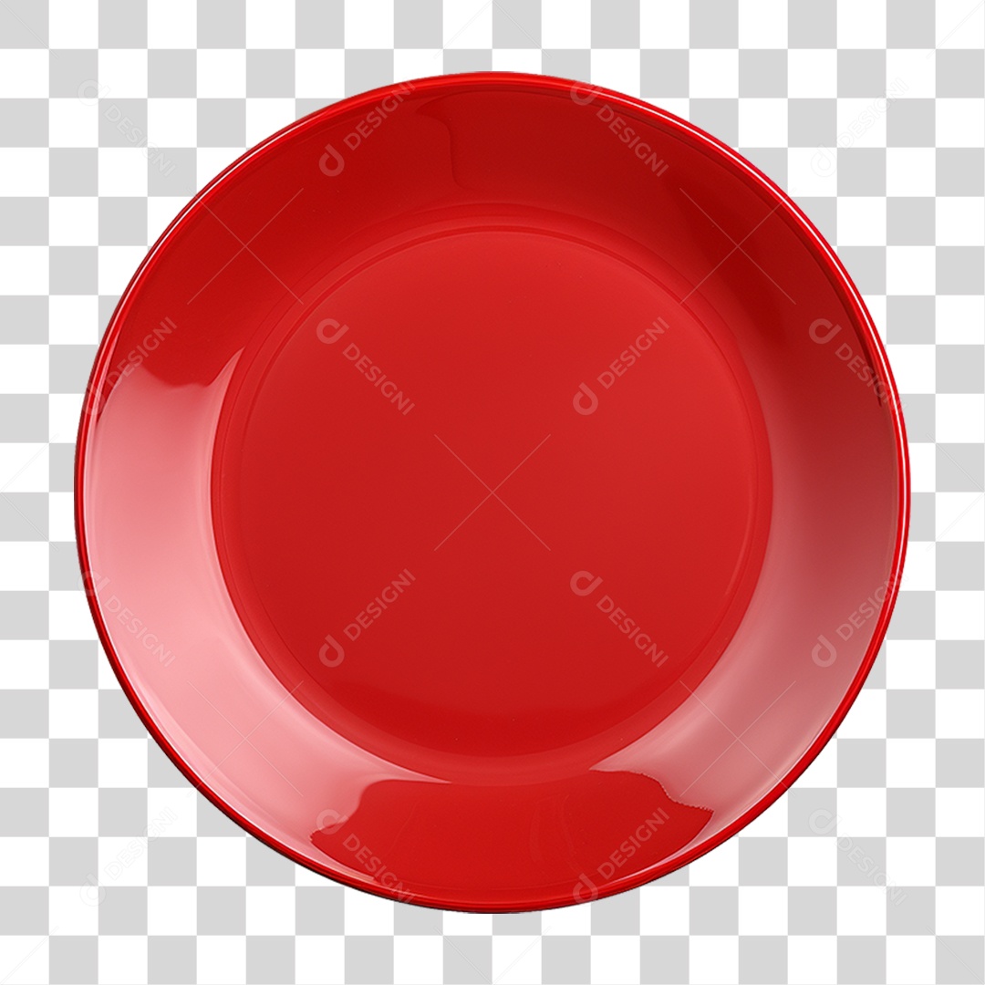 Prato Vermelho PNG Transparente