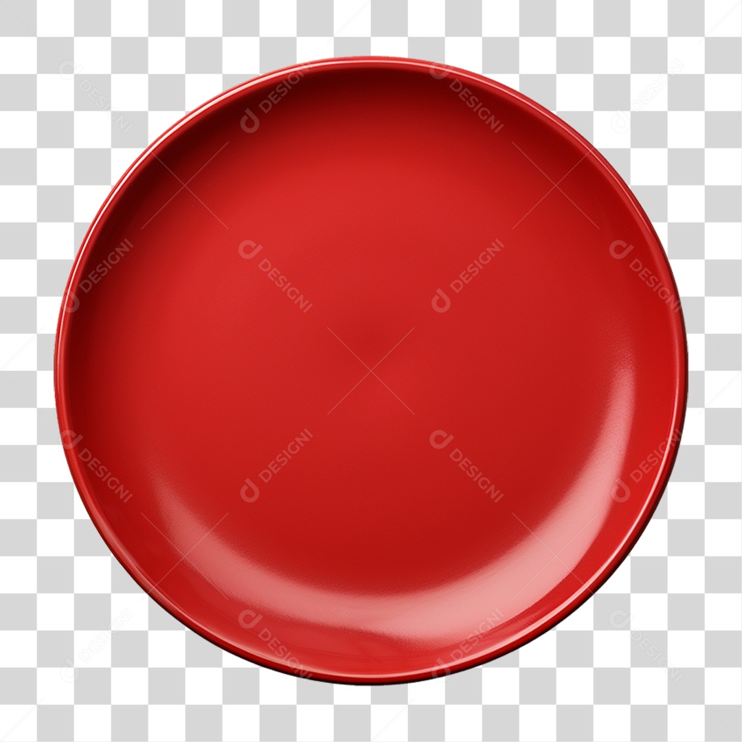 Prato Vermelho PNG Transparente