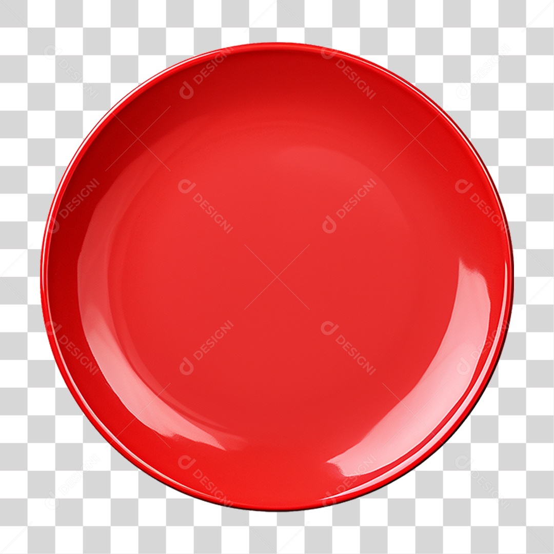 Prato Vermelho PNG Transparente