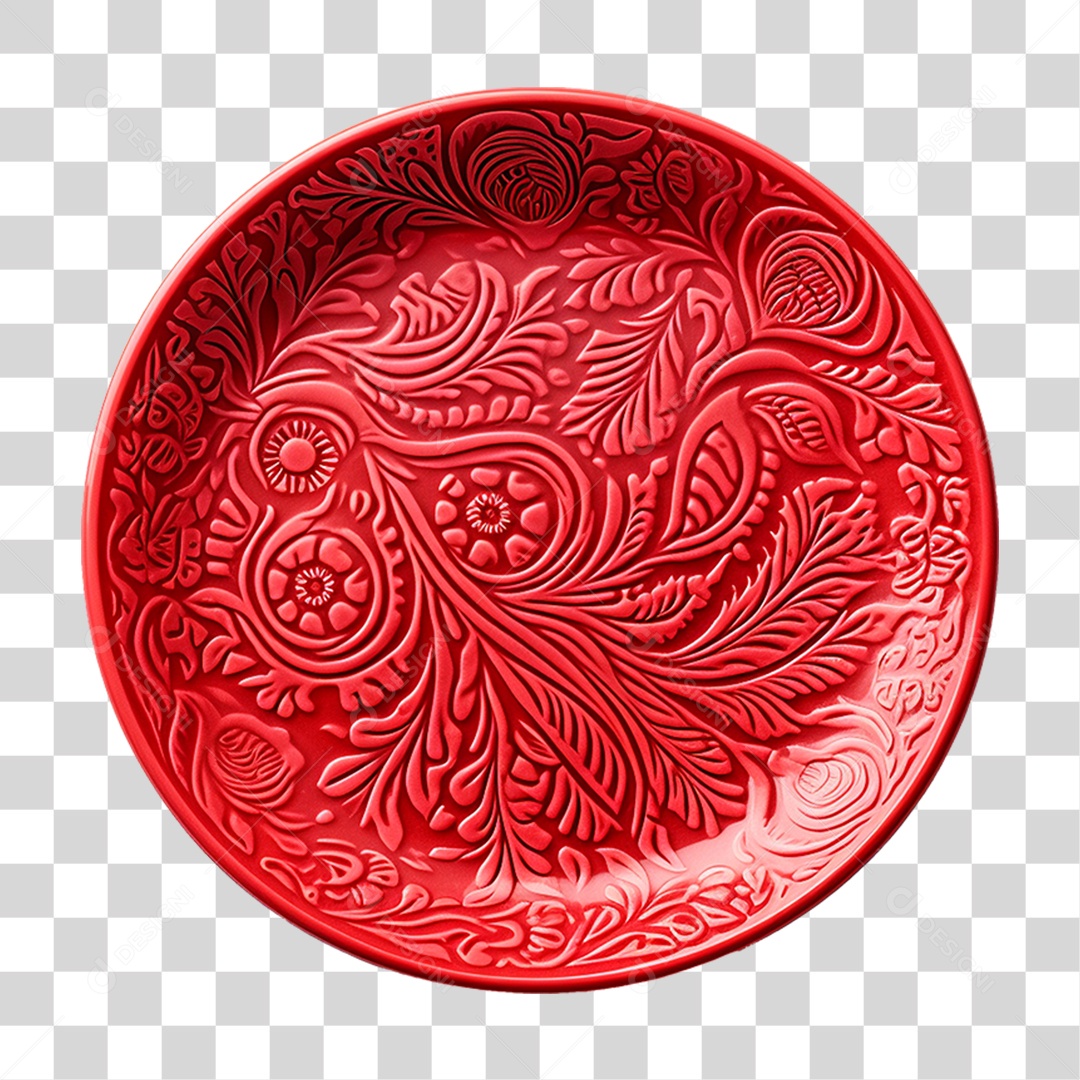 Prato Vermelho PNG Transparente